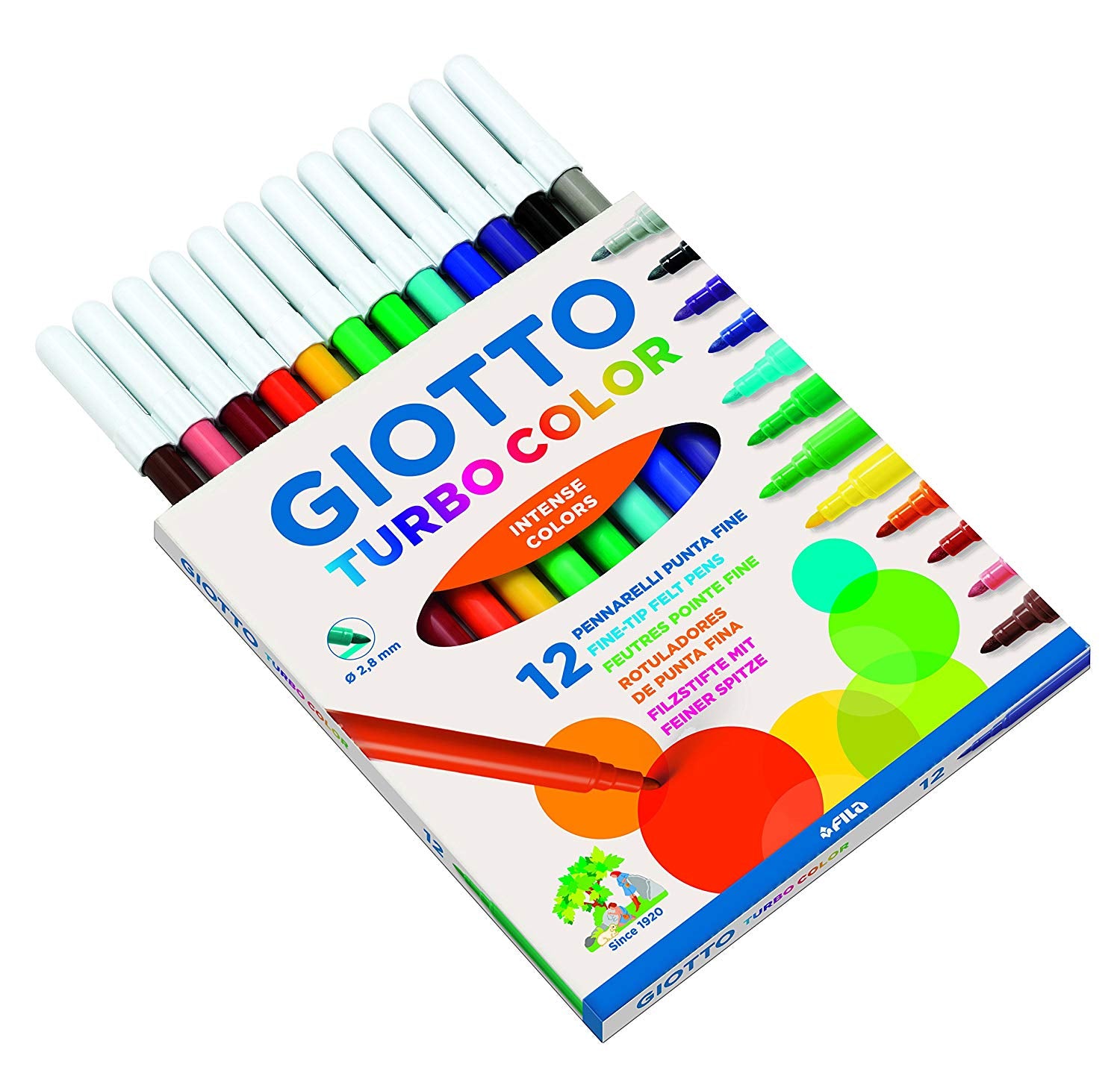 Giotto Children's Markers (Turbo Colour) Box of 12