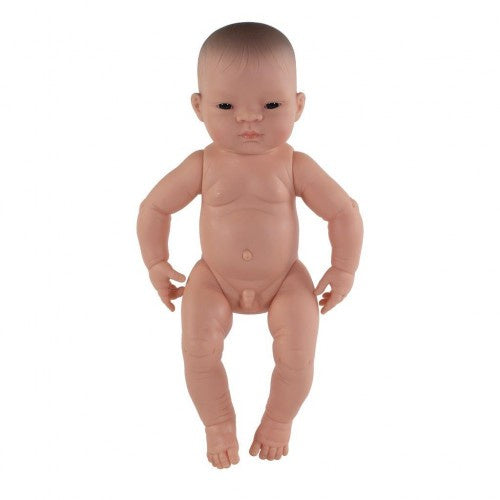 Miniland Doll - Asian Boy- 40 cm UNDRESSED -Anatomically Correct Baby