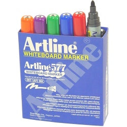 Artline 577 Bullet - Whiteboard Marker - Pack of 12 Asst. Colours