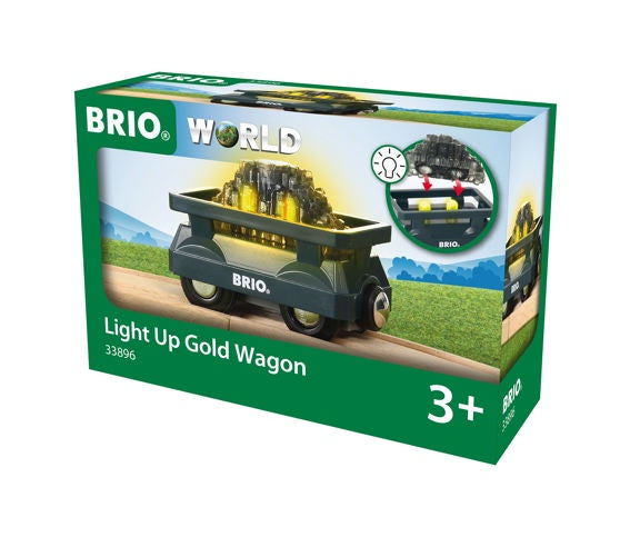BRIO - Vehicle - Light Up Gold Wagon 33896