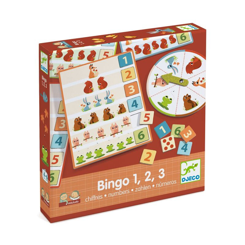 DJECO Games - Eduludo Bingo 1, 2, 3 numbers