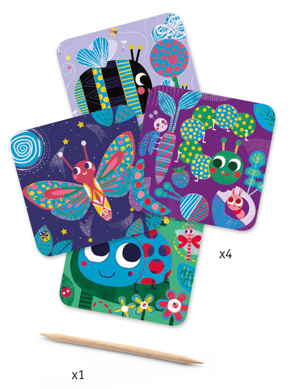 DJECO Art Kit - Scratch Cards - Bugs