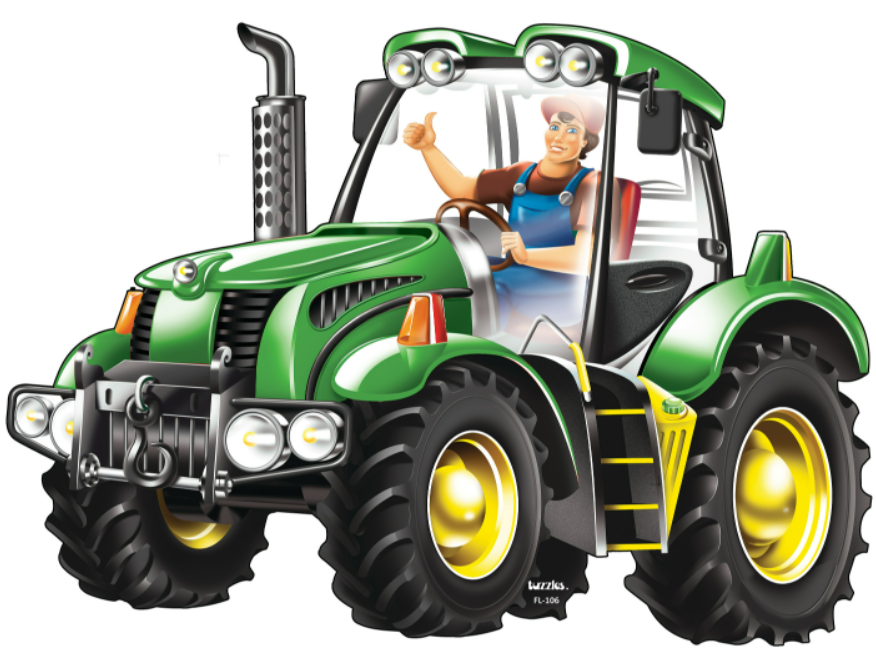 Tuzzles  Green Farm Tractor Floor Puzzle  25pc