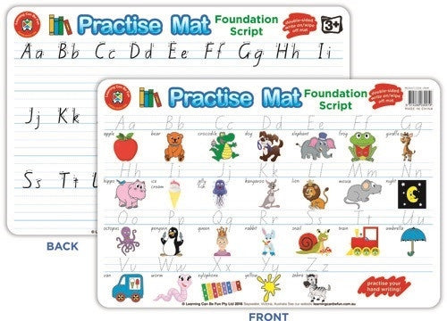 Learning Can Be Fun - Practice Mats - Handwriting Foundation Script