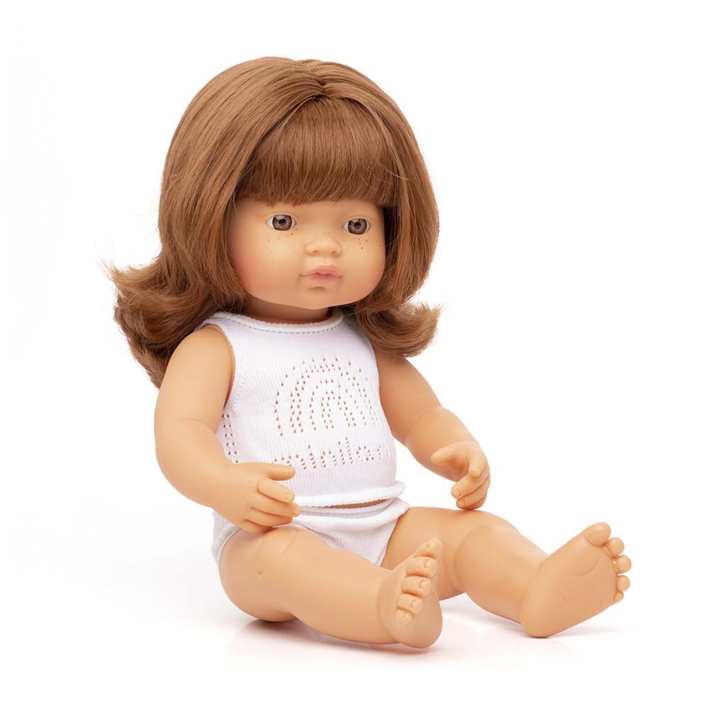 MINILAND DOLL - Caucasian Girl -  Red Hair 38cm Anatomically Correct Baby Doll