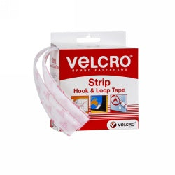 VELCRO Hook & Loop Strip - White - Boxed 1.8m
