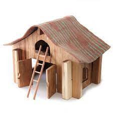 PAPOOSE - Barn with Felt Roof and Ladder -