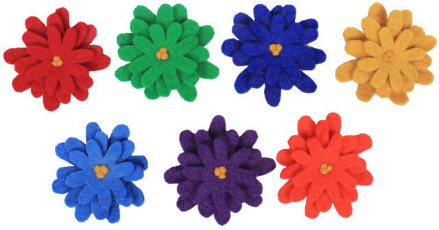 PAPOOSE Aster Flowers - Felt - Set of 7