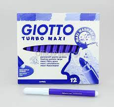Giotto Children's Thick Markers (Turbo Maxi) - Pack of 12  Violet