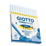 Giotto Children's Thick Markers (Turbo Maxi) - Pack of 12 Yellow.