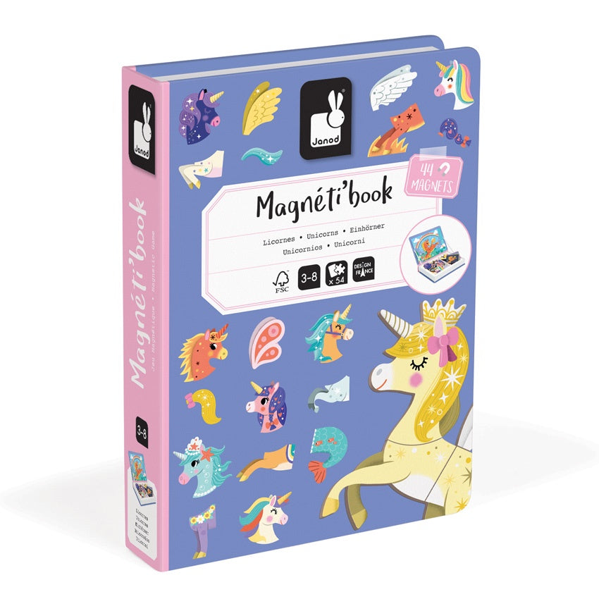 JANOD - Magnetic Book - Unicorns Activity 