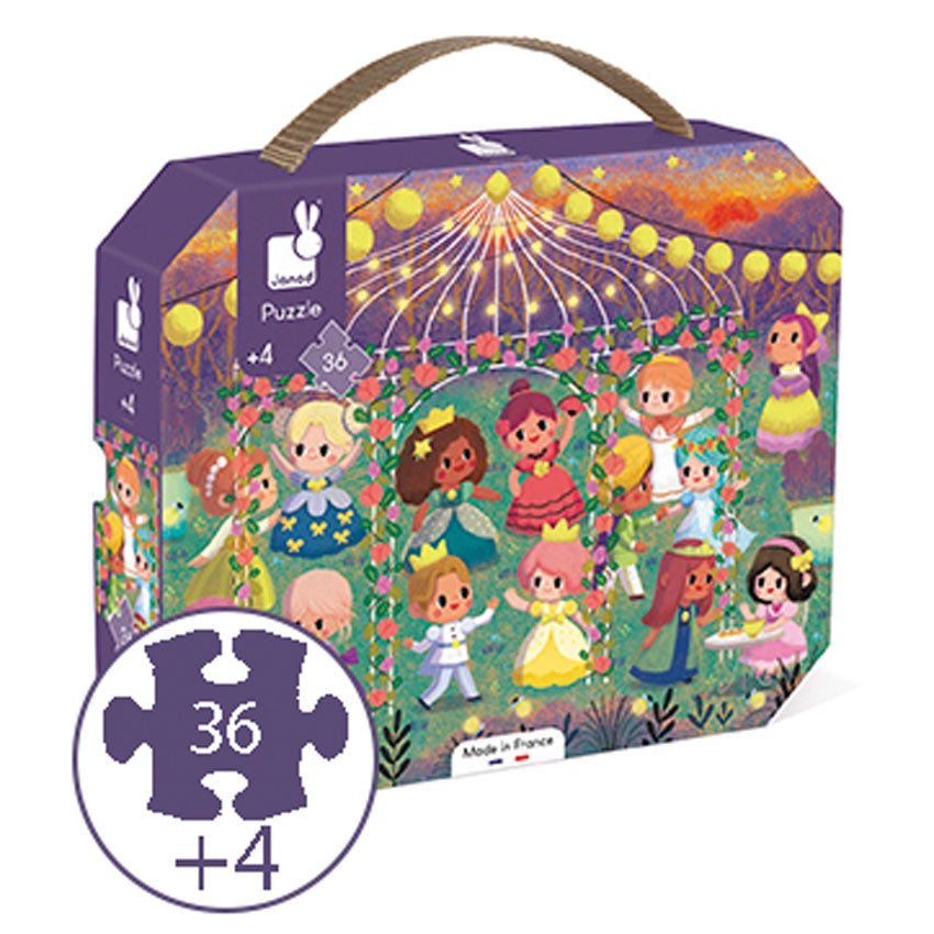 JANOD Suitcase Puzzle - Princess  - 36 + 4 Piece
