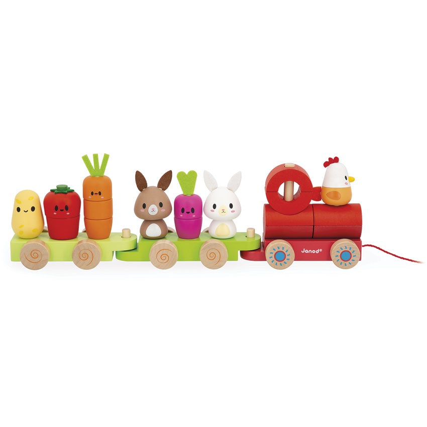 JANOD Pullalong - Farmyard Train with Stacking