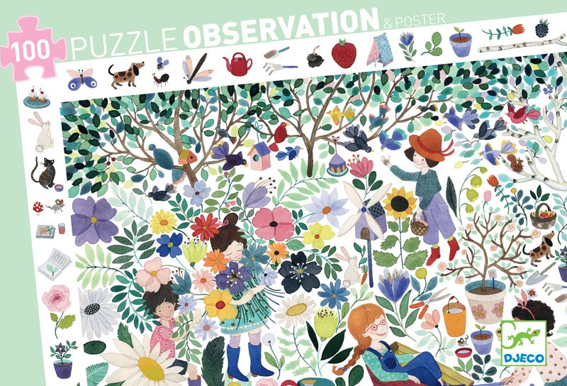 DJECO Puzzle Observation - Garden Play - 100 Piece