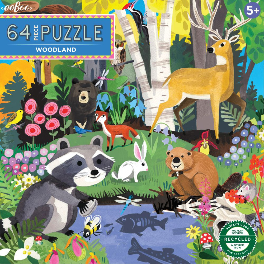 EEBOO Puzzle - Woodland - 64 Piece