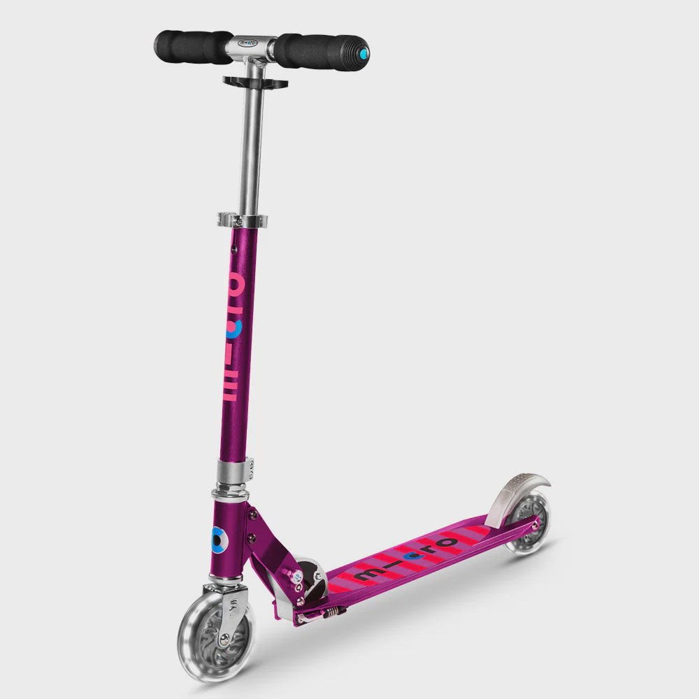 MICRO SCOOTER - Sprite LED Light Up Scooter - Purple Stipe