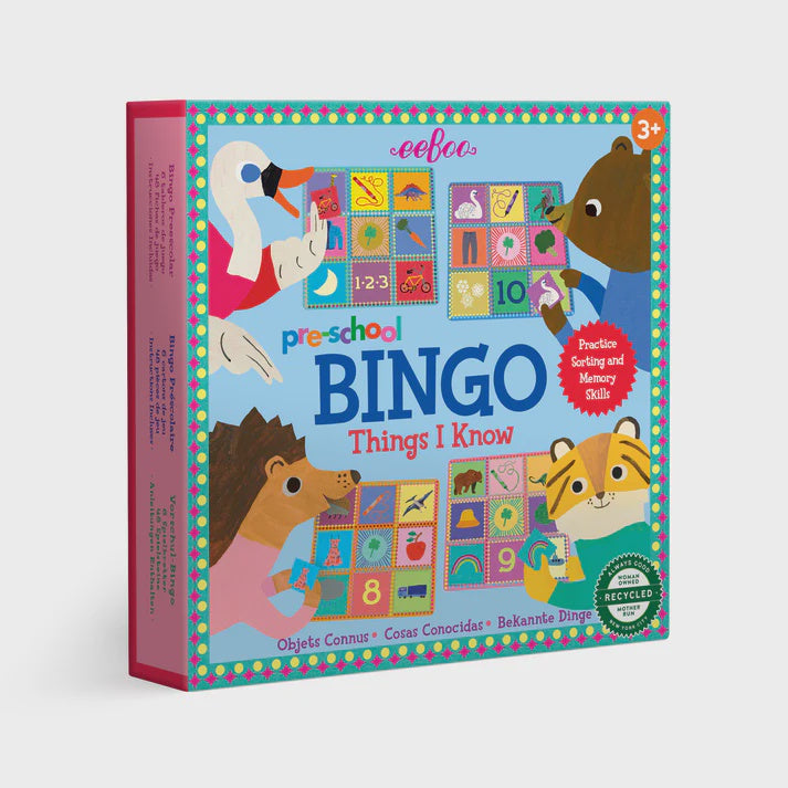 Eeboo - Bingo - PreSchool Things I know - Board Game