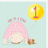 Greeting Card - Age 1 Birthday Girl  - Peekaboo