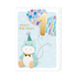 Greeting Card - Age 1 Birthday Boy Dino with Balloon