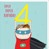 Greeting Card - Age 4 Birthday Boy -  Super