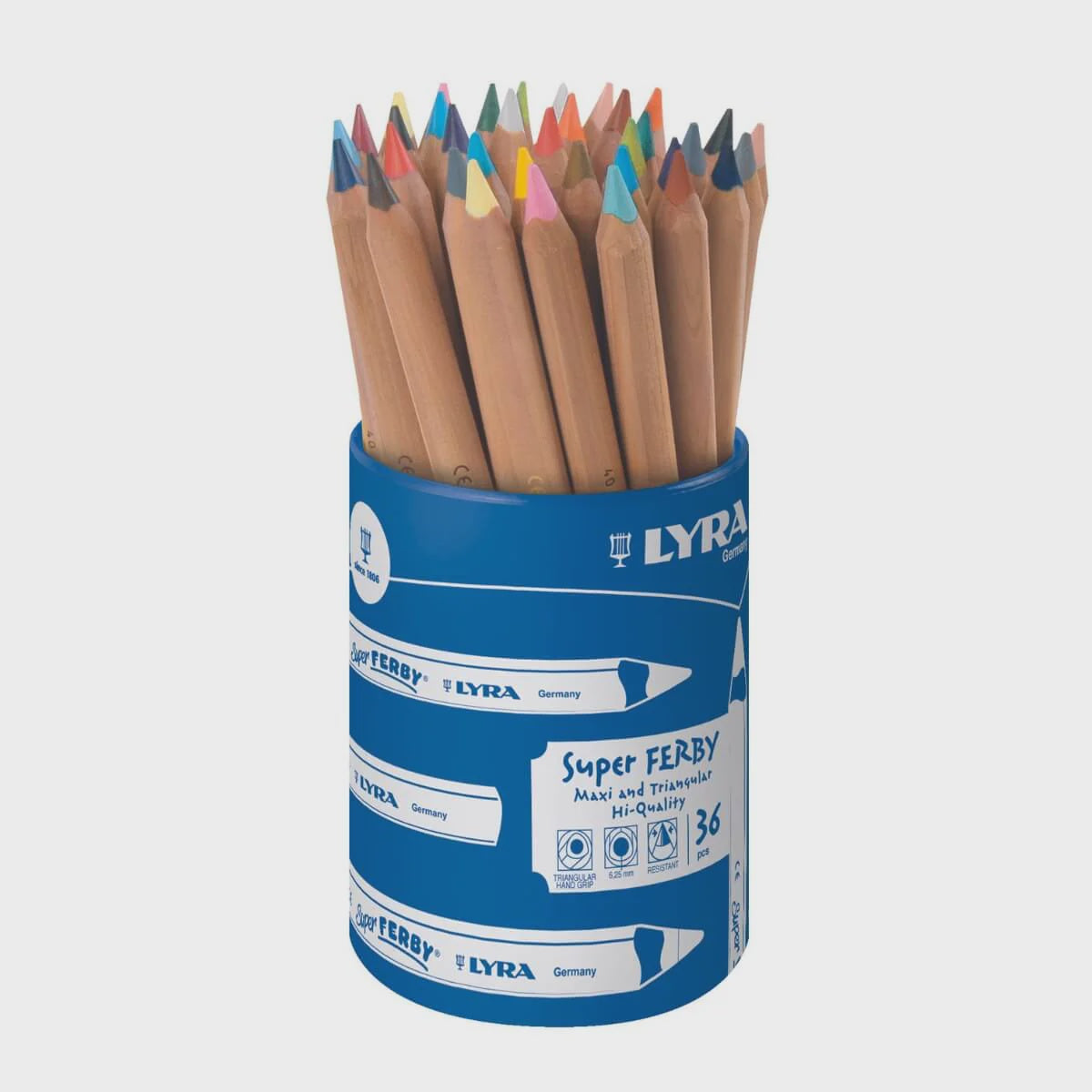 Lyra Super Ferby Coloured Pencil - Unlaquered Pot - 36