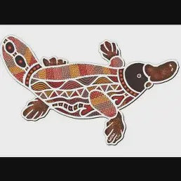 Tuzzles Aboriginal Art Platypus Wooden Floor Puzzle 25 Piece