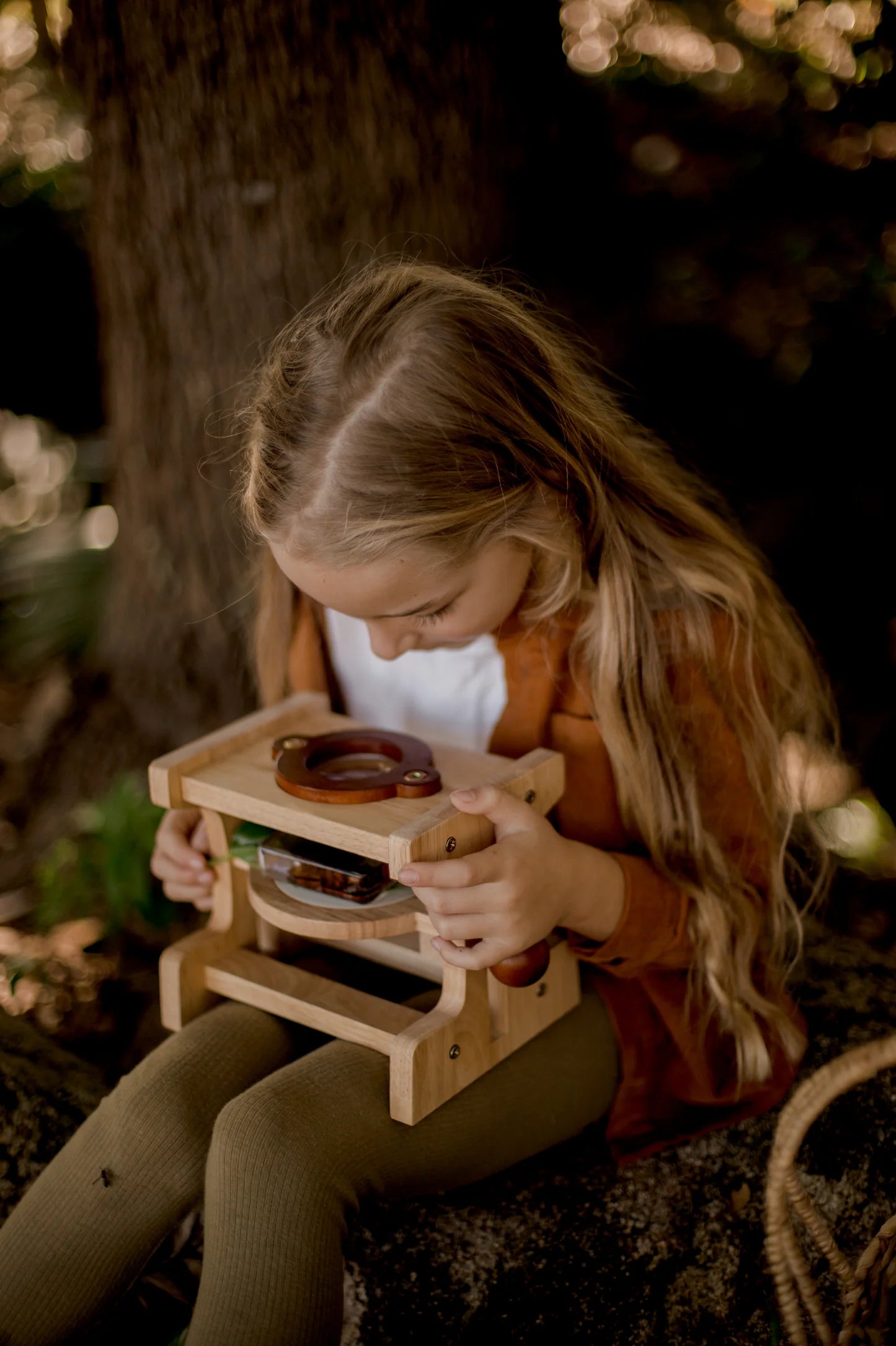 Qtoys - Wooden Microscope - STEM Learning.