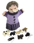 PAPOOSE Puppet Set - Felt - Old Lady who swallowed fly animals