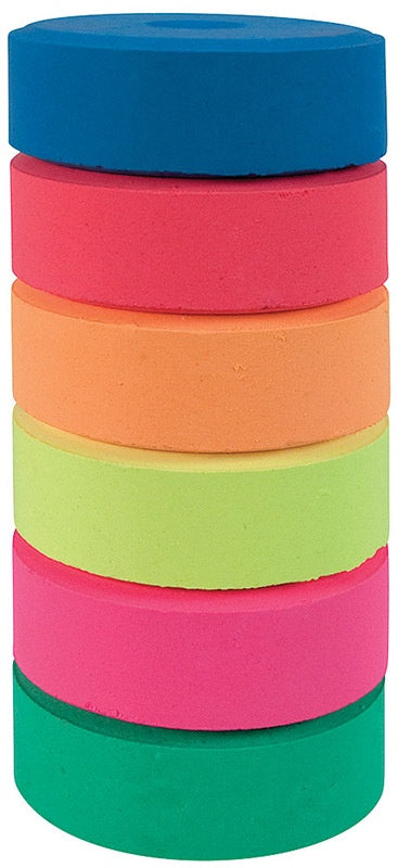 Poster Colours Paint Blocks Thick Set - Refill Fluoro 6pk