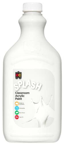 EC Splash Classroom Acrylic Paint - 2 Litre - Snowball (White)