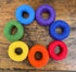 PAPOOSE - Felt Doughnuts - Rainbow - 7 pc