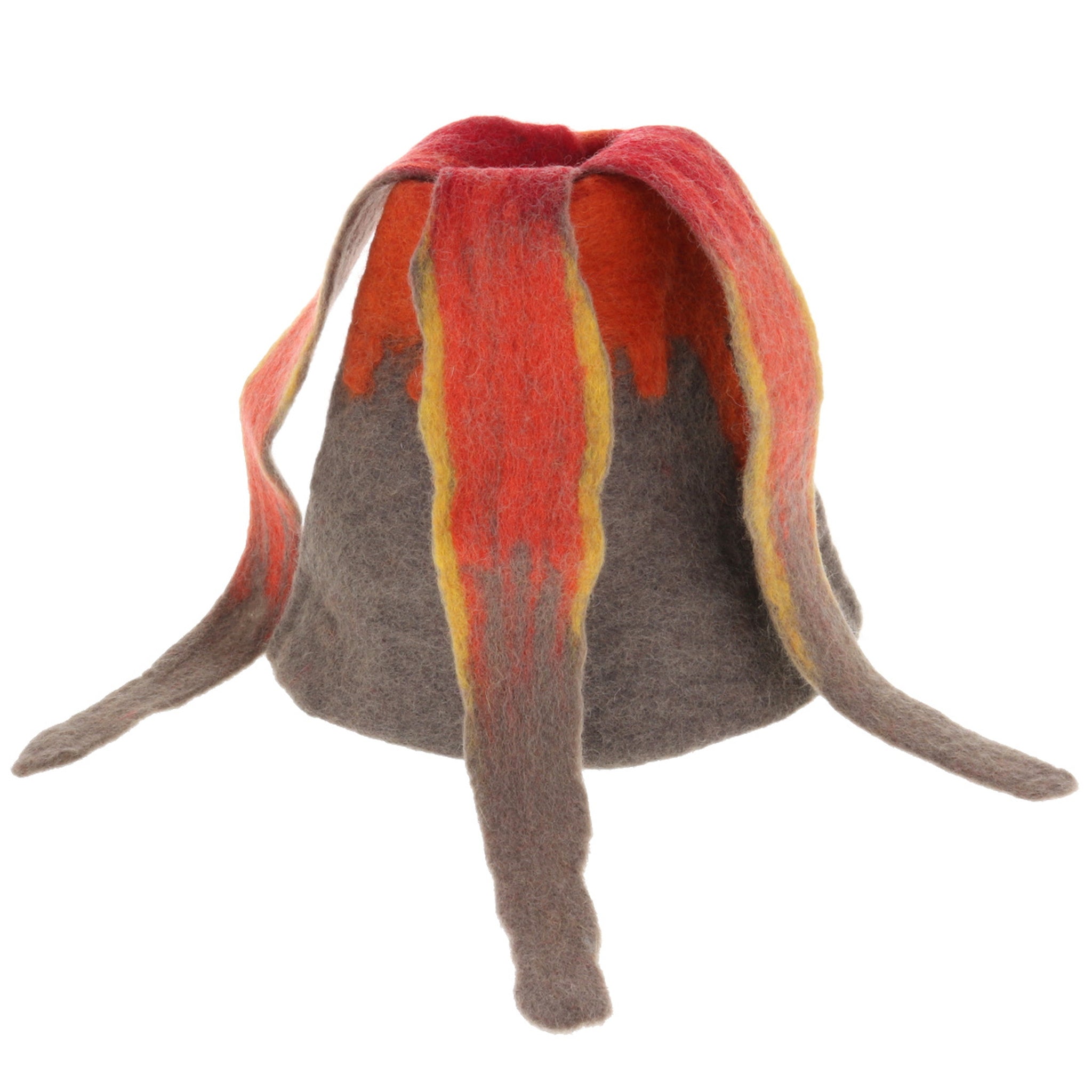 PAPOOSE -  Volcano+3 Lava streams - Felt & Wood - Set of 3