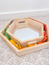 Qtoys - Mirror Trays Hexagonal set of 3 - Wooden