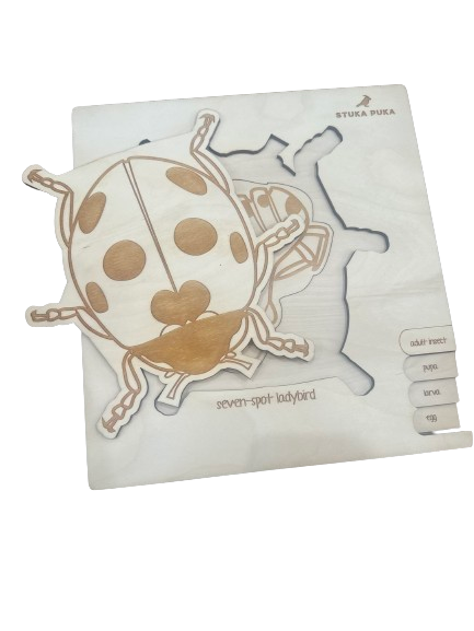 Stuka Puka Ladybug - Wooden Educational Puzzle